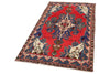 4x6 Red and Multicolor Anatolian Turkish Tribal Rug