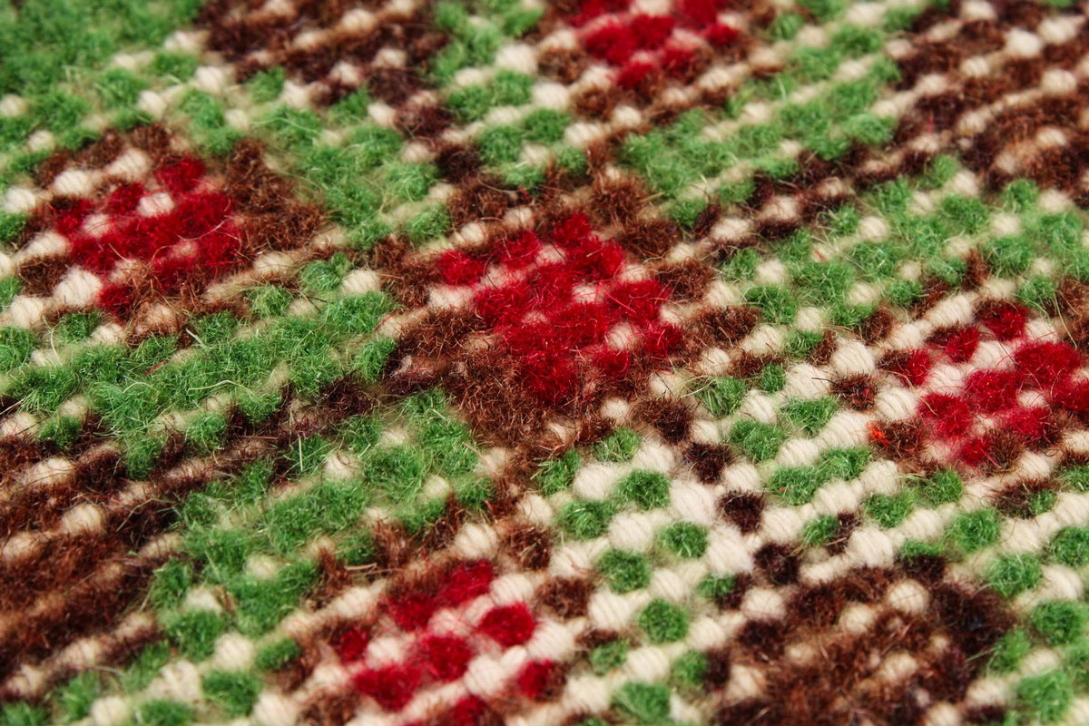 4x7 Green and Multicolor Anatolian Turkish Tribal Rug