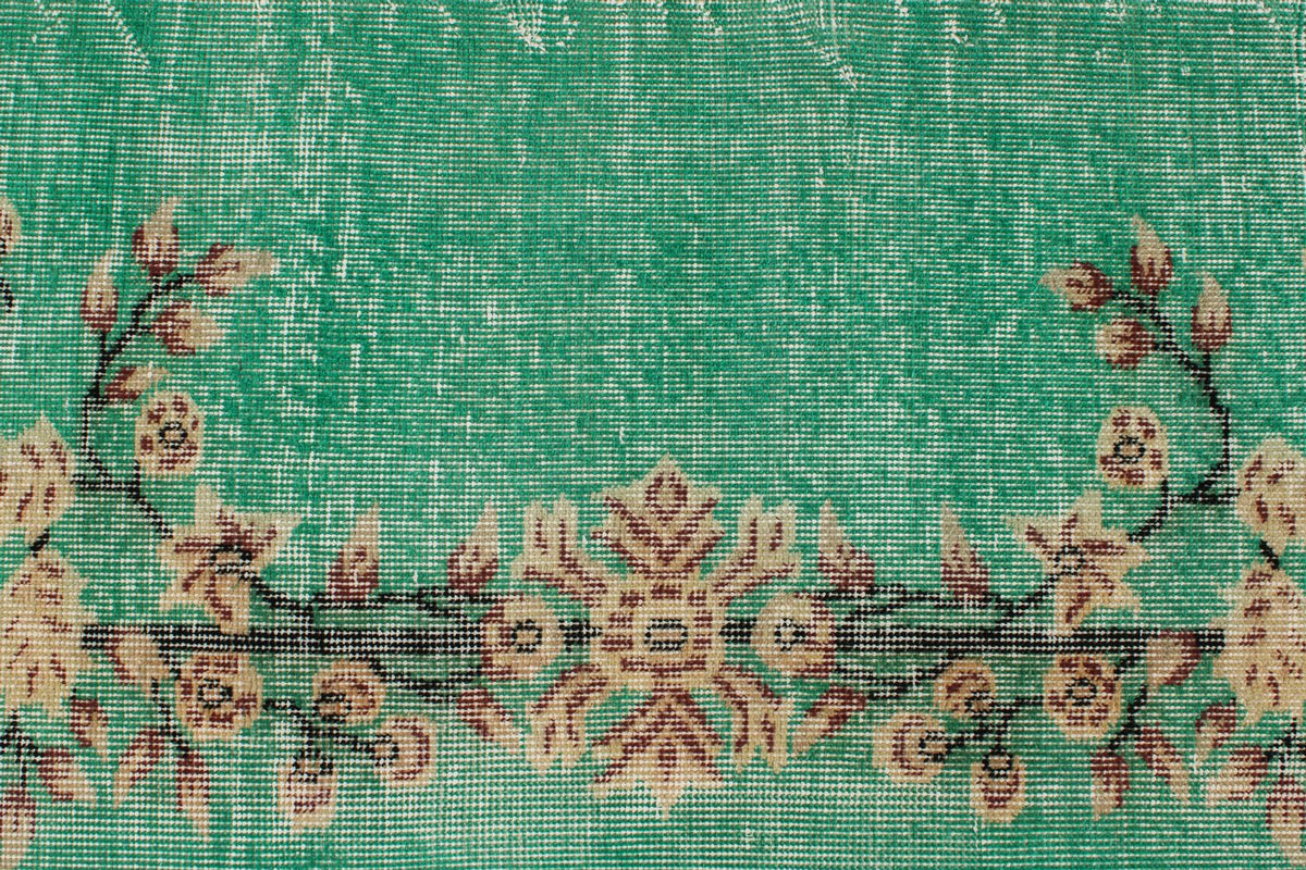 4x7 Turquoıse and Multicolor Anatolian Turkish Tribal Rug