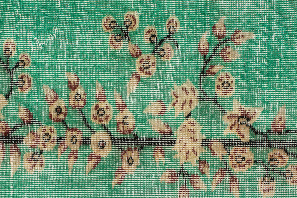 4x7 Turquoıse and Multicolor Anatolian Turkish Tribal Rug