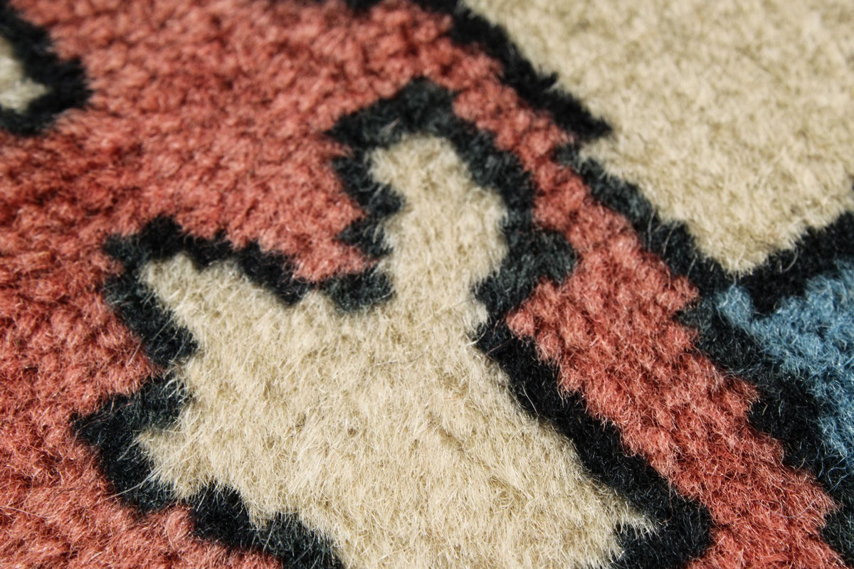 4x6 Ivory and Multicolor Modern Contemporary Rug