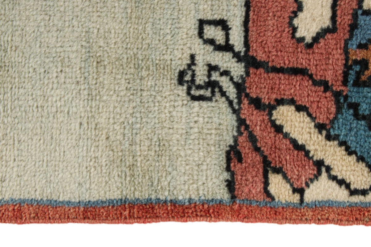 4x6 Ivory and Multicolor Modern Contemporary Rug