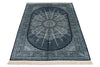 4x6 Navy and Ivory Turkish Antep Rug