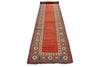 3x14 Orange and Multicolor Kazak Tribal Runner