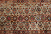 7x10 Light Brown and Multicolor Tribal Rug