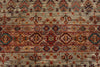 7x10 Light Brown and Multicolor Tribal Rug