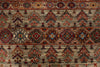 7x10 Light Brown and Multicolor Tribal Rug