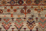 7x10 Light Brown and Multicolor Tribal Rug