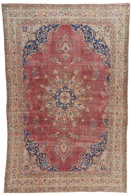 8x12 Rust and Multicolor Modern Contemporary Rug