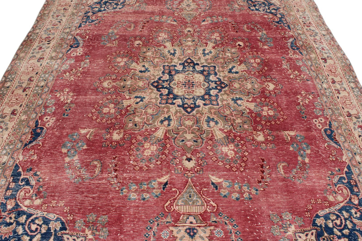 8x12 Rust and Multicolor Modern Contemporary Rug