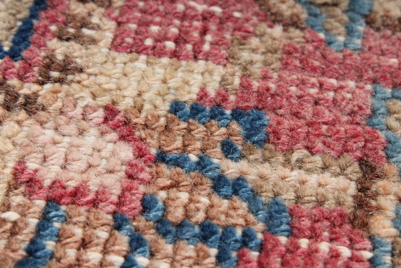 8x12 Rust and Multicolor Modern Contemporary Rug