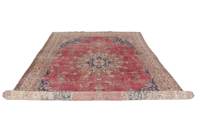 8x12 Rust and Multicolor Modern Contemporary Rug