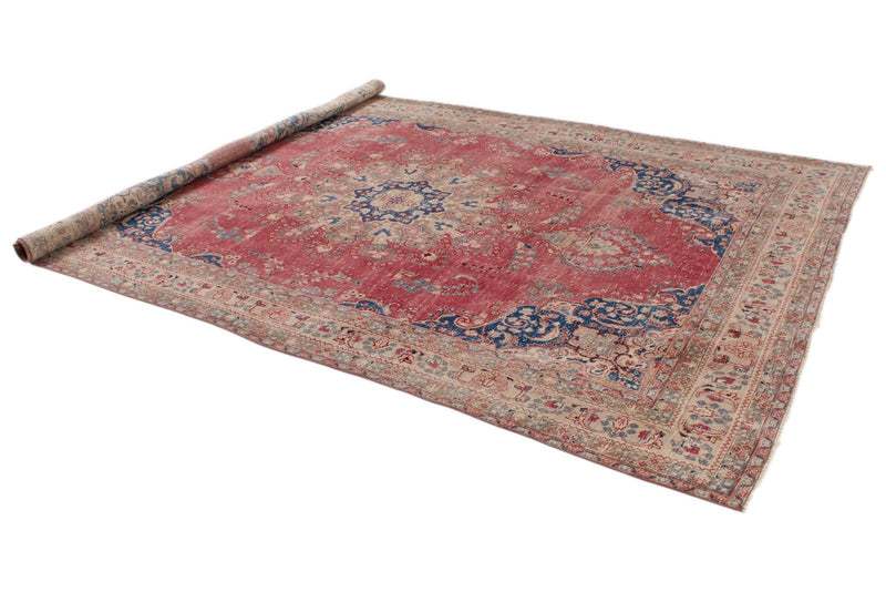 8x12 Rust and Multicolor Modern Contemporary Rug