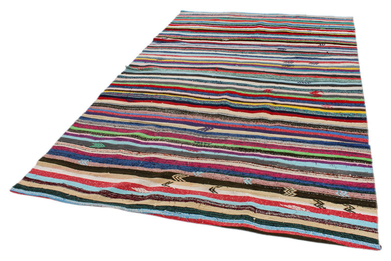 6x10 Multicolor Turkish Tribal Rug