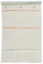 5x8 White and Multicolor Turkish Tribal Rug