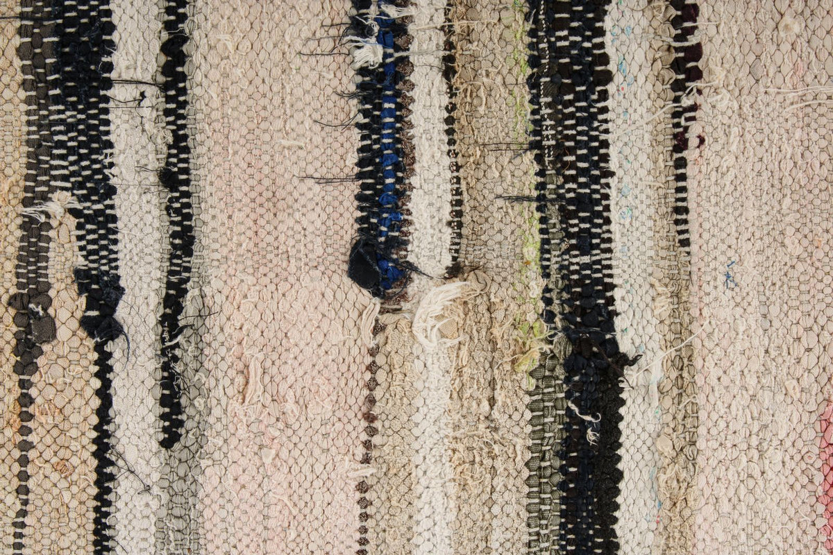 4x9 Ivory and Multicolor Turkish Tribal Runner
