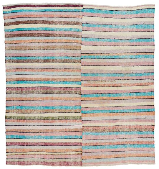 7x8 Multicolor Turkish Tribal Rug