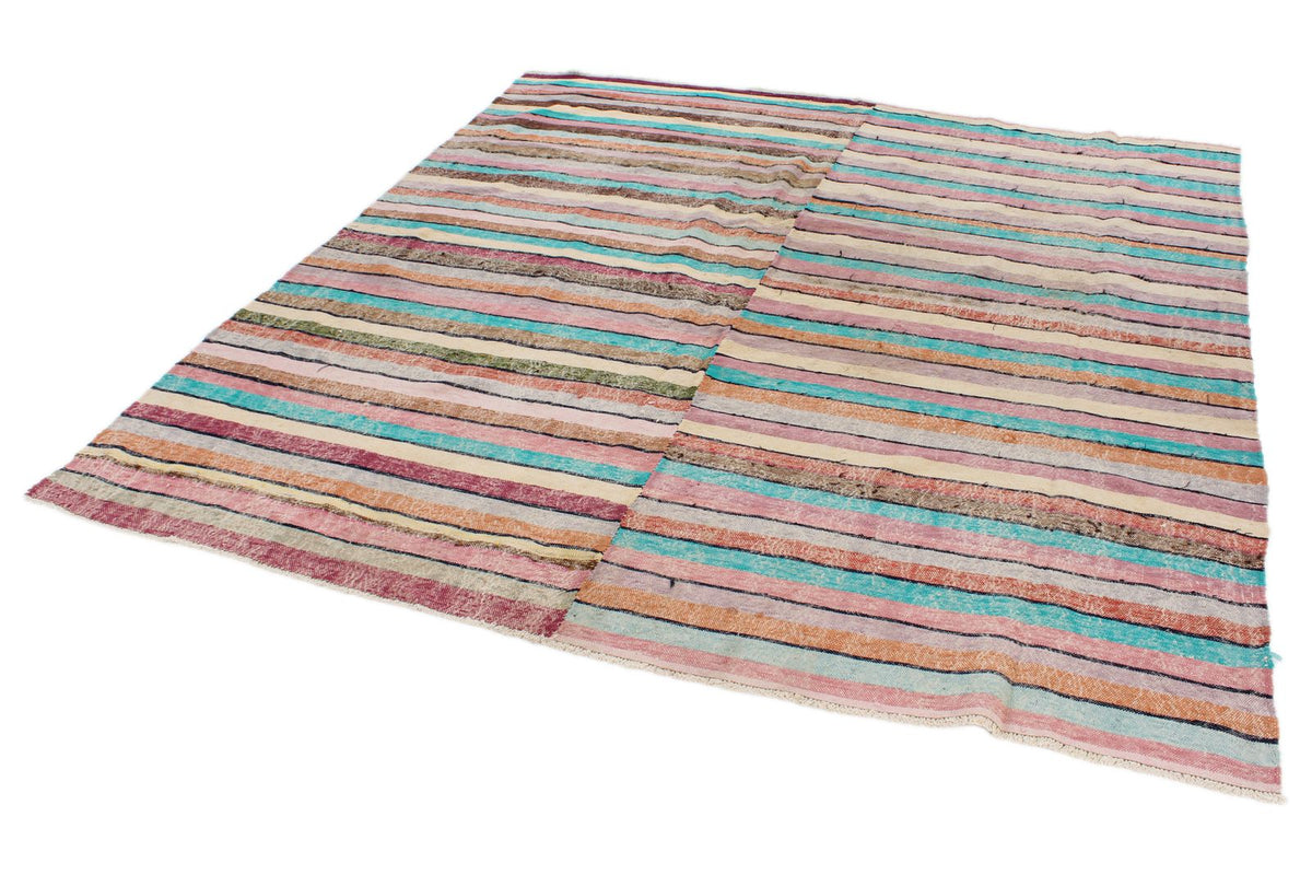7x8 Multicolor Turkish Tribal Rug