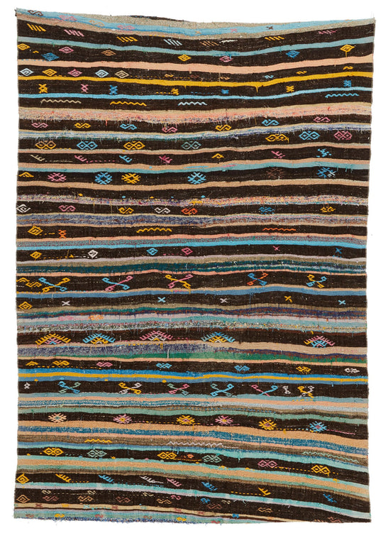 6x8 Multicolor Turkish Tribal Rug