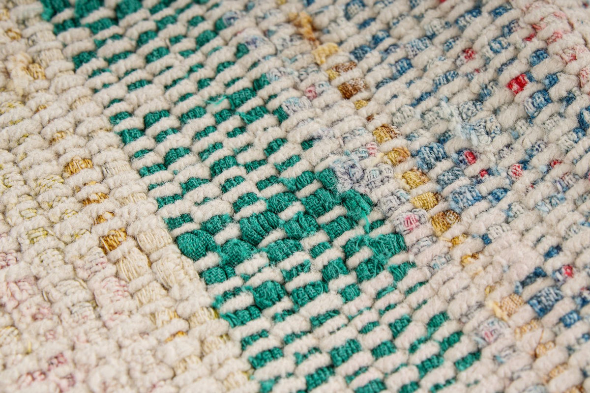 5x8 Beige and Multicolor Turkish Tribal Rug