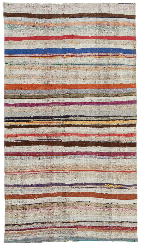 5x9 Multicolor Turkish Tribal Rug