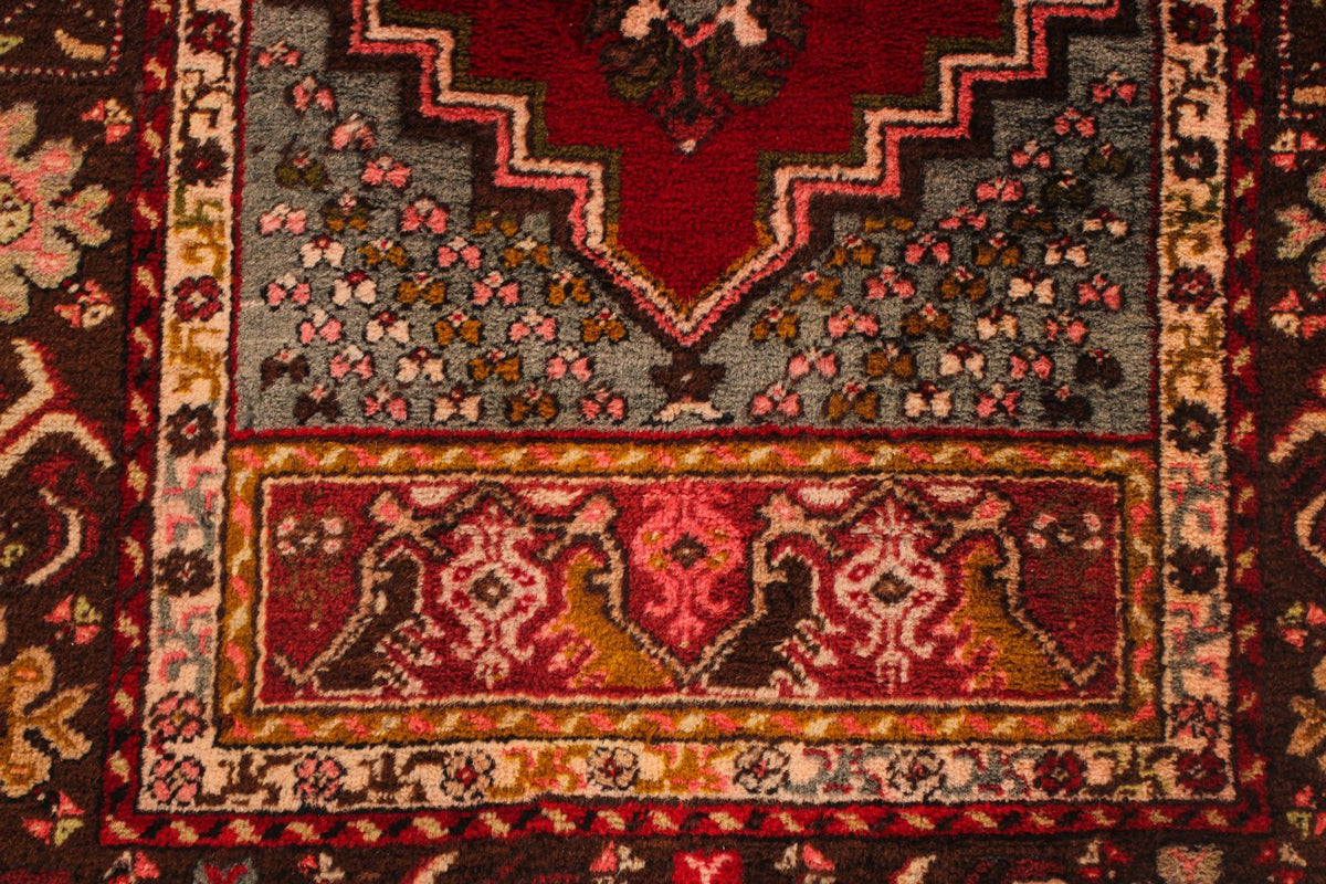 4x6 Red and Gold Turkish Tribal Rug