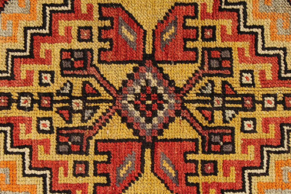 4x6 Red and Gold Turkish Tribal Rug