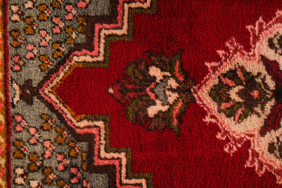 4x6 Red and Gold Turkish Tribal Rug
