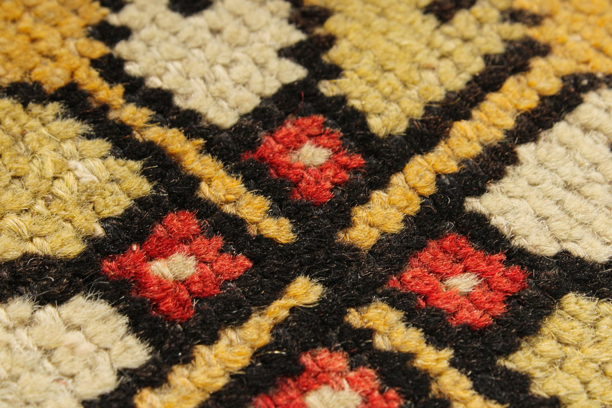 4x6 Red and Gold Turkish Tribal Rug