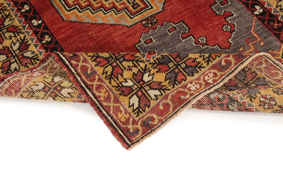 4x6 Red and Gold Turkish Tribal Rug