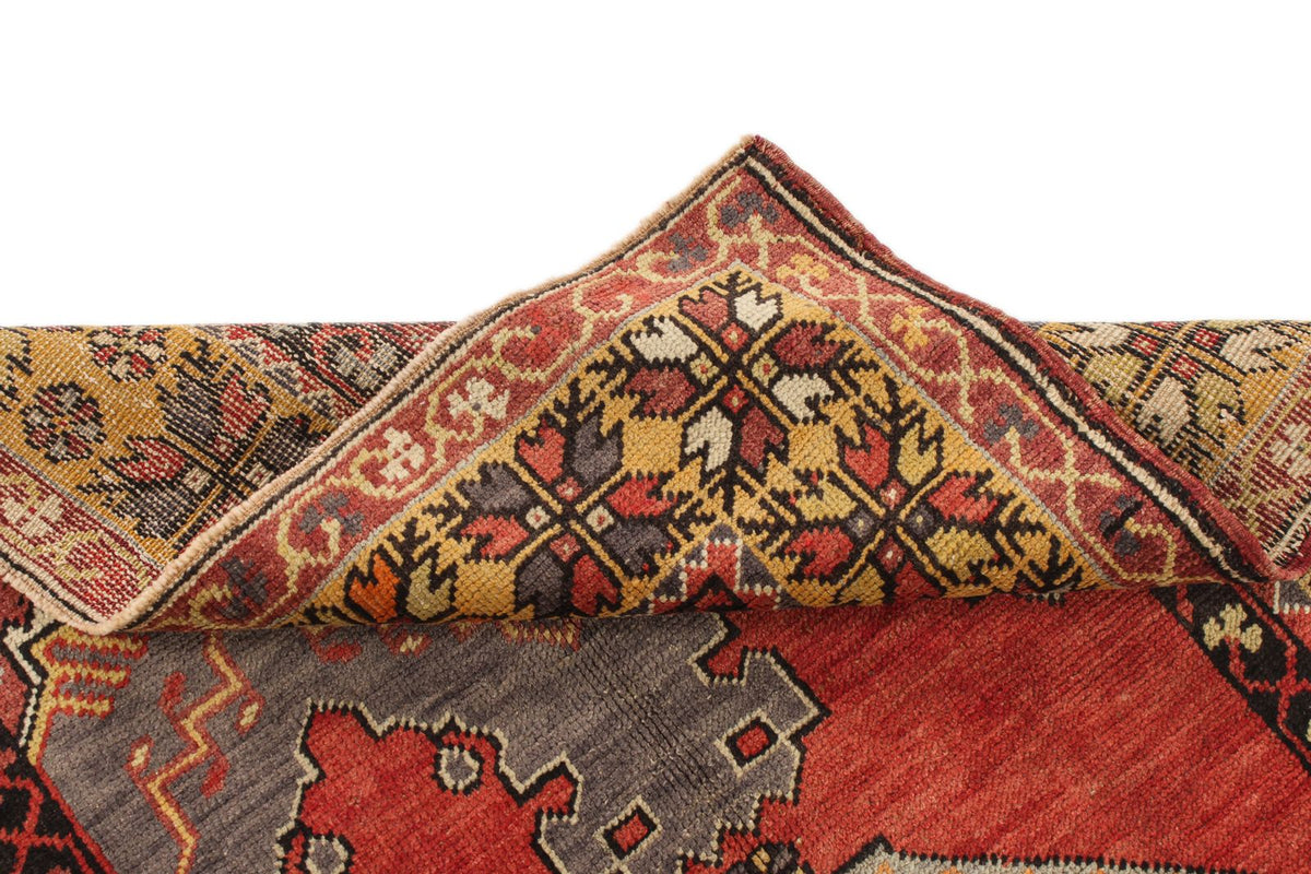4x6 Red and Gold Turkish Tribal Rug