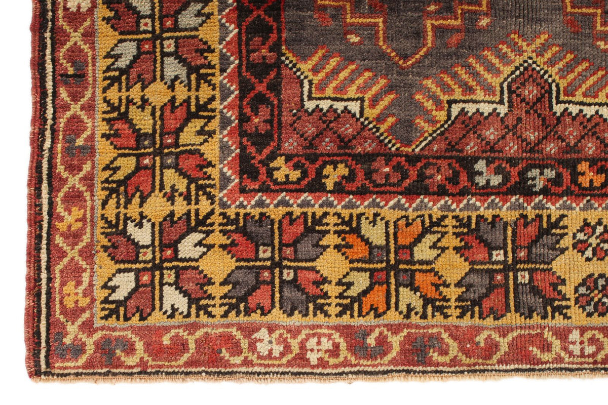 4x6 Red and Gold Turkish Tribal Rug