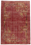 7x10 Red and Yellow Modern Contemporary Rug