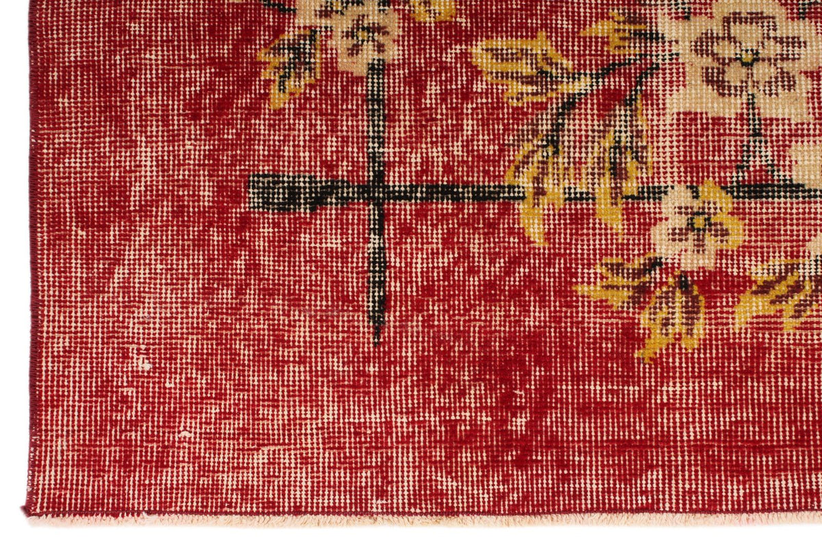 7x10 Red and Yellow Modern Contemporary Rug