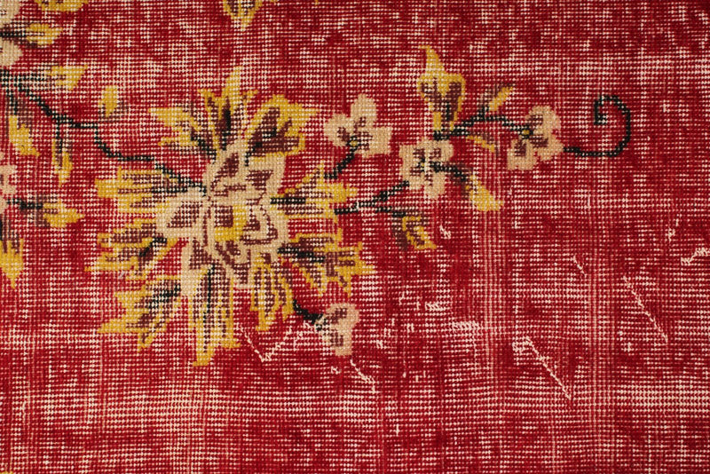 7x10 Red and Yellow Modern Contemporary Rug