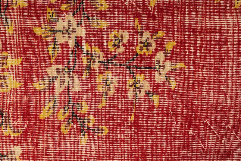 7x10 Red and Yellow Modern Contemporary Rug