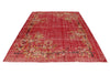 7x10 Red and Yellow Modern Contemporary Rug