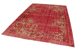7x10 Red and Yellow Modern Contemporary Rug