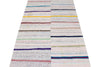 4x9 White and Multicolor Turkish Tribal Runner