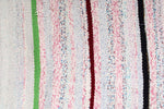 4x9 White and Multicolor Turkish Tribal Runner