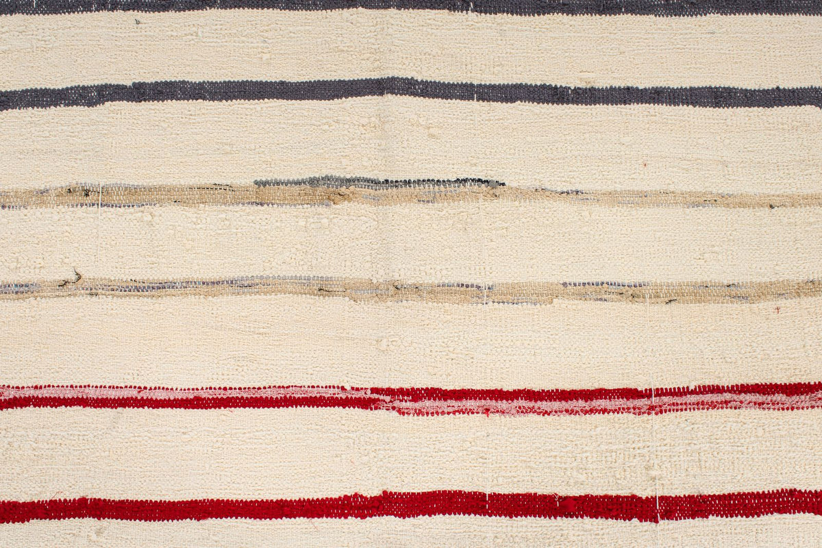 5x10 Ivory and Multicolor Turkish Tribal Runner