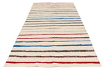 5x10 Ivory and Multicolor Turkish Tribal Runner