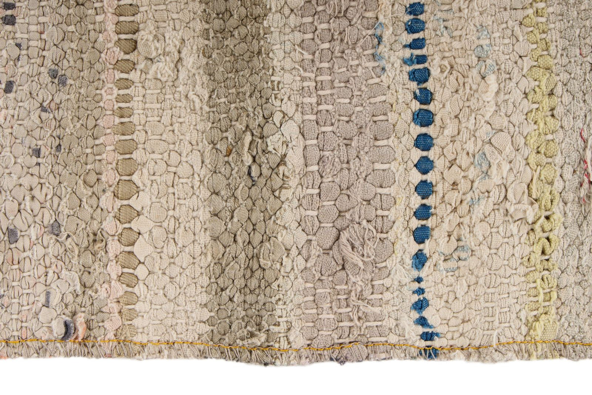 5x8 Beige and Multicolor Turkish Tribal Rug