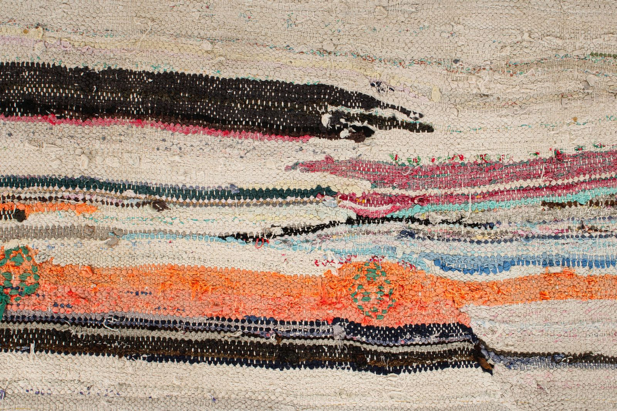 5x8 Beige and Multicolor Turkish Tribal Rug