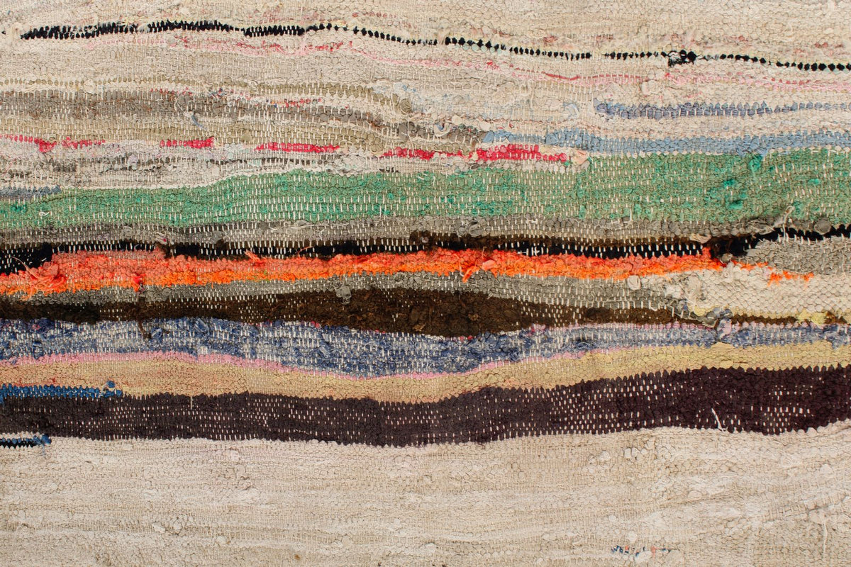 5x8 Beige and Multicolor Turkish Tribal Rug