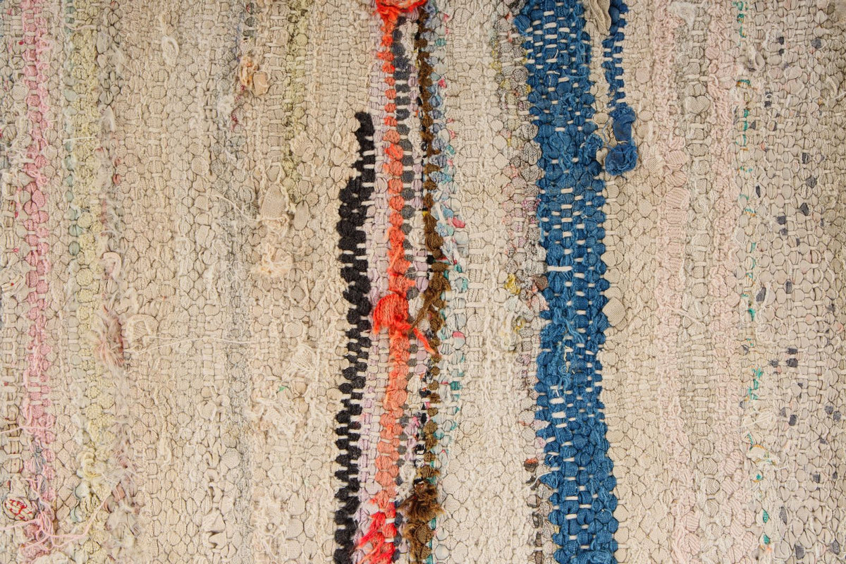 5x8 Beige and Multicolor Turkish Tribal Rug