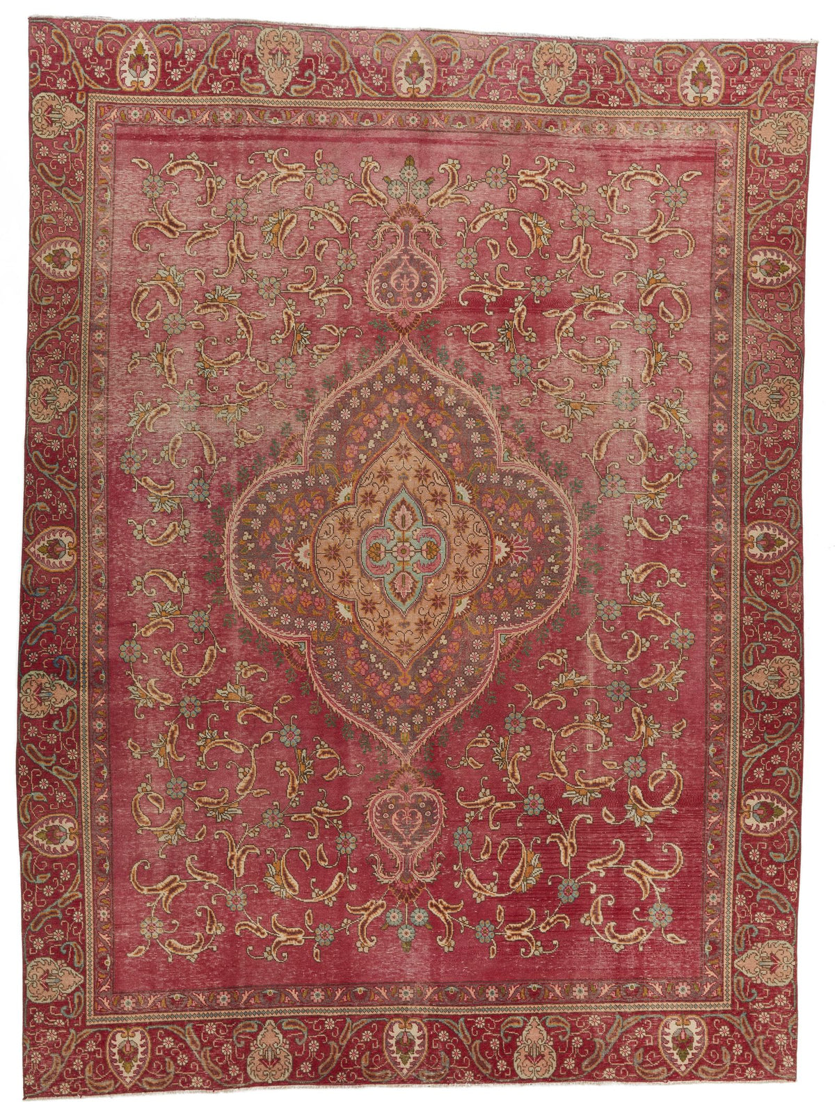9x12 Magenta and Multicolor Modern Contemporary Rug