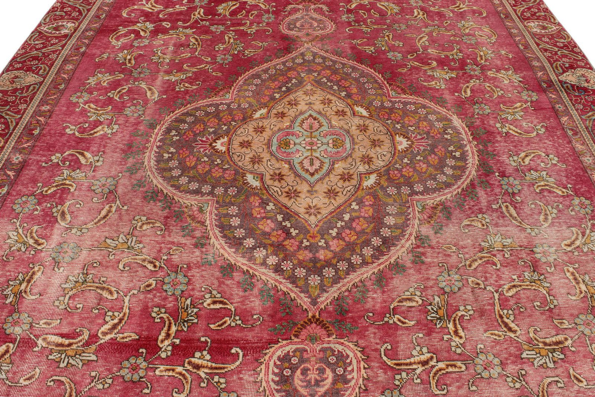9x12 Magenta and Multicolor Modern Contemporary Rug