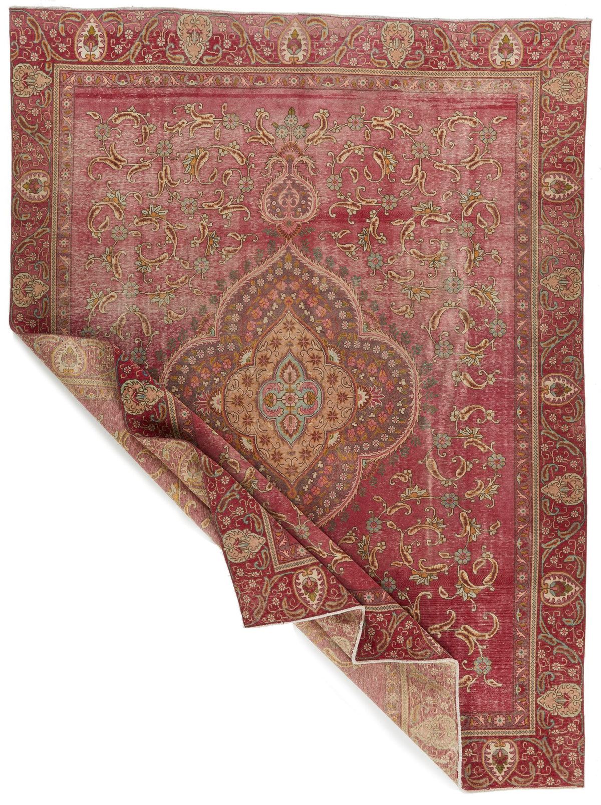 9x12 Magenta and Multicolor Modern Contemporary Rug