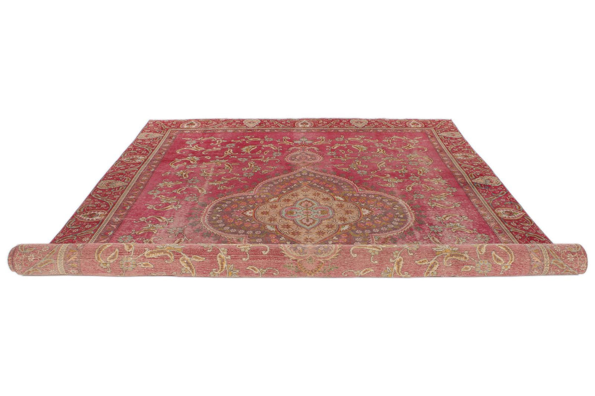 9x12 Magenta and Multicolor Modern Contemporary Rug
